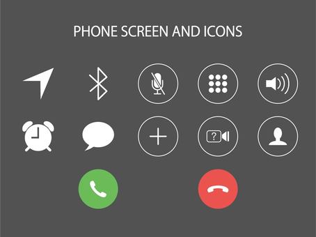 Icons related to smartphone phones Icons related to smartphone phones