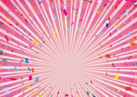 Frame pink radiation lines confetti flyer Frame pink radiation lines confetti flyer