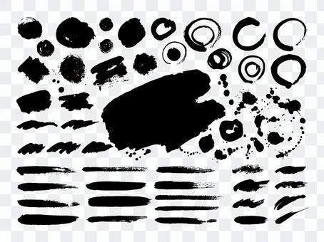 Ink brush texture set Ink brush texture set