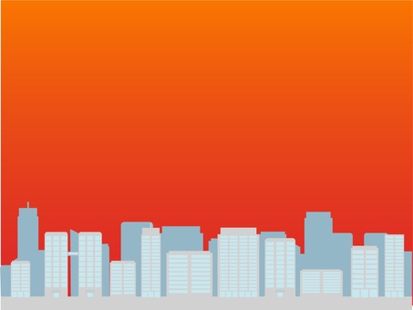 Office buildings lined up with the sunset Office buildings lined up with the sunset
