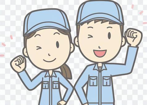 Workwear Men and Women-Guts Wink-Bust Workwear Men and Women-Guts Wink-Bust