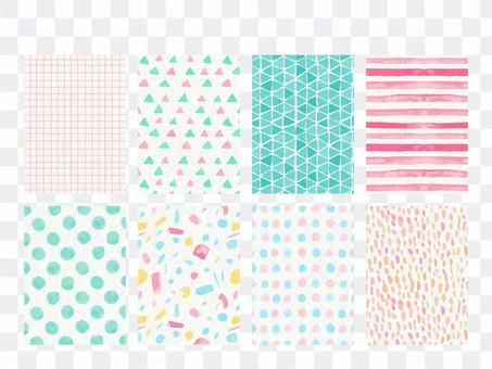 Handwritten seamless pattern with watercolor pattern Handwritten seamless pattern with watercolor pattern