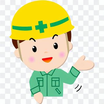 Construction worker _ upper body (to guide) Construction worker _ upper body (to guide)
