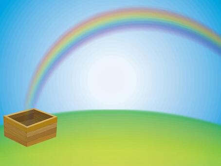 Rainbow from wooden box Rainbow from wooden box