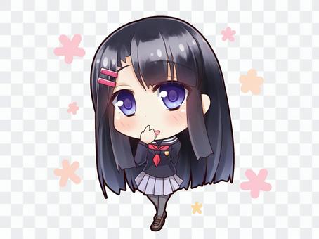 Uniform of black hair girl _ B 1 Uniform of black hair girl _ B 1