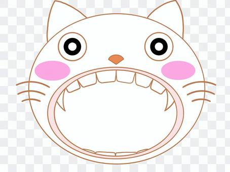 Message in the mouth of a cat white (no wire) Message in the mouth of a cat white (no wire)