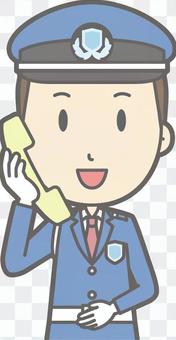 Security guard - phone - bust Security guard - phone - bust