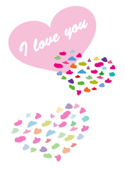 Heart's cute I Love You love confession card Heart's cute I Love You love confession card