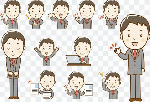 Salaryman facial expression set Salaryman facial expression set