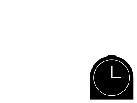 Simple table clock icon: Black: No scale Simple table clock icon: Black: No scale