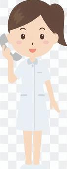Nurse | Nurse clothes | White coat | Telephone Nurse | Nurse clothes | White coat | Telephone