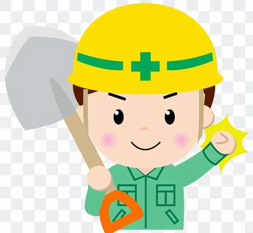 Construction worker _ upper body (scoop) Construction worker _ upper body (scoop)