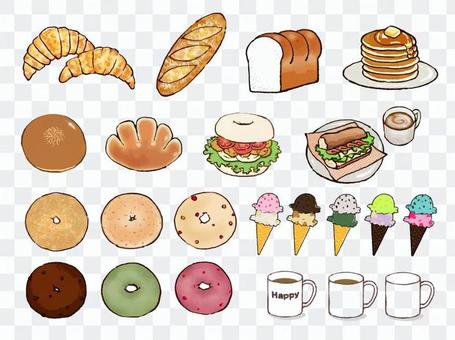 Bread, cafe materials Bread, cafe materials