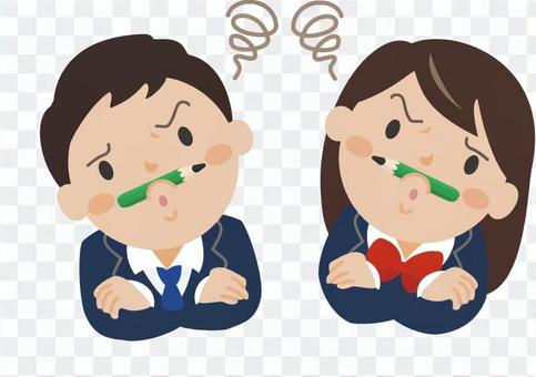 High school student (worrying) High school student (worrying)