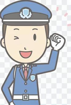 Security guard - Guts wink - bust Security guard - Guts wink - bust