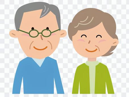 5727. Senior couple, smiling face 5727. Senior couple, smiling face