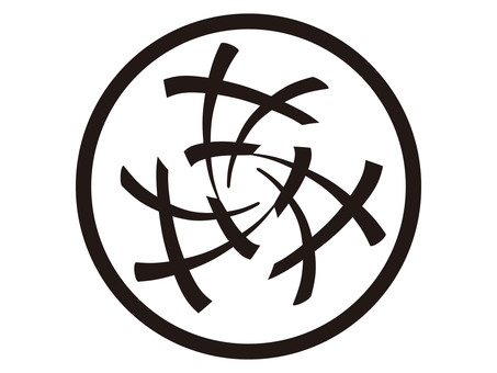 Three-way sharp in a circle Three-way sharp in a circle