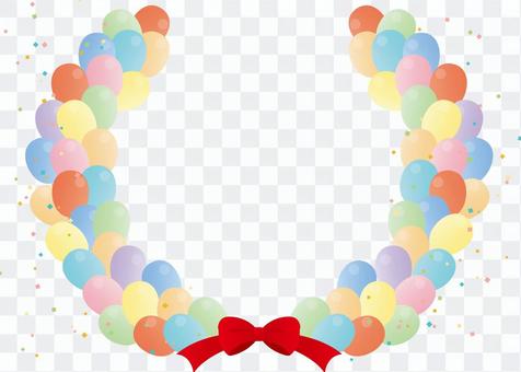 Balloon enclosure like laurel crown Balloon enclosure like laurel crown