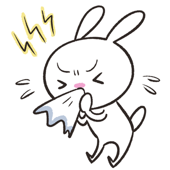 Rabbit blowing nose Rabbit blowing nose