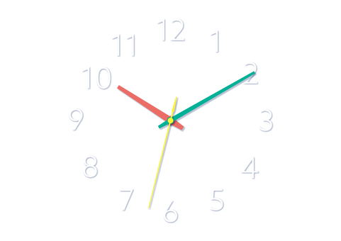 Simple clock wallpaper on white background Simple clock wallpaper on white background