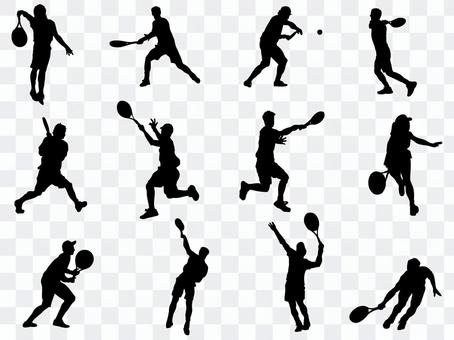Tennis silhouette_set 1 Tennis silhouette_set 1