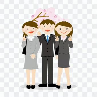 Men and women of three suit Men and women of three suit