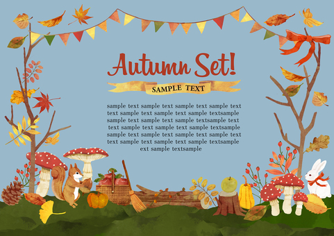 Autumn material frame Autumn material frame