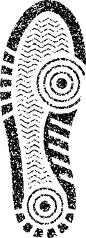 Stamp style footprint sneakers Stamp style footprint sneakers