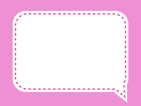 Simple stitch square balloon frame: peach Simple stitch square balloon frame: peach