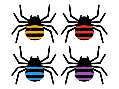 Spider set with striped buttocks Spider set with striped buttocks