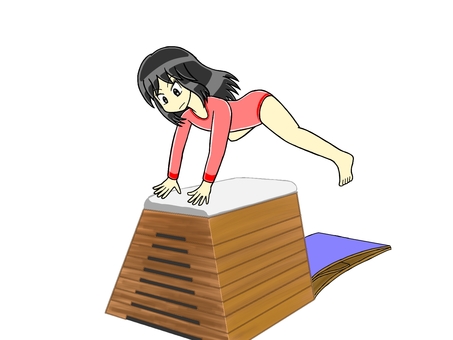 Girl jumping in the vaulting box Part 6 Girl jumping in the vaulting box Part 6