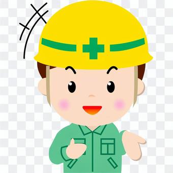 Construction worker _ upper body (speaking) Construction worker _ upper body (speaking)