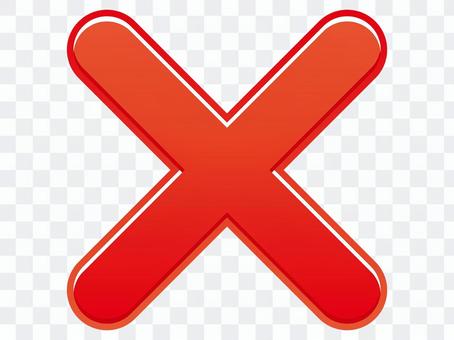 Glossy cross mark Glossy cross mark