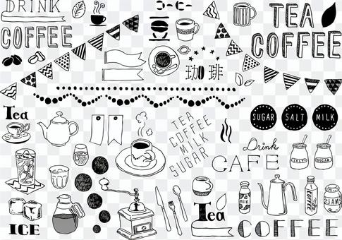 Cafe illustration set Cafe illustration set