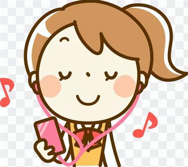 Girls studying music Girls studying music