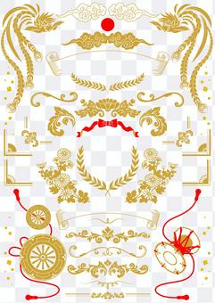 Japanese style formal decoration material Japanese style formal decoration material