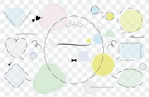 Loosely cute frame & speech bubble Loosely cute frame & speech bubble