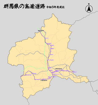 Gunma Prefecture Gunma Expressway Road Gunma Prefecture Gunma Expressway Road