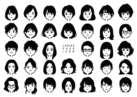 Ladies face icon Ladies face icon