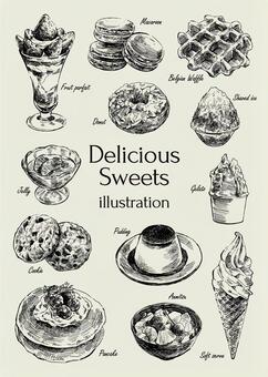 Illustration of delicious sweets Illustration of delicious sweets