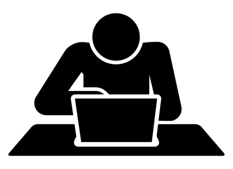 Person who operates a personal computer Pictogram Person who operates a personal computer Pictogram