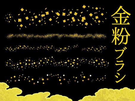 Japanese style gold leaf gold powder brush material collection Japanese style gold leaf gold powder brush material collection