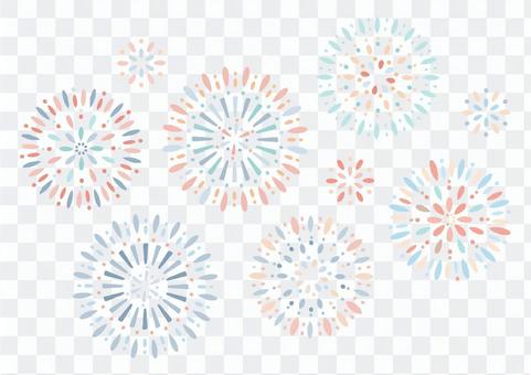Colorful summer fireworks set 1 Colorful summer fireworks set 1