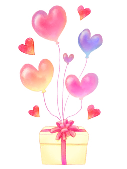 Heart balloon present box material Heart balloon present box material