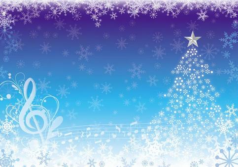 Christmas card with elegant notes Christmas card with elegant notes