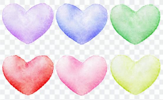 Watercolor Heart · Multicolored Watercolor Heart · Multicolored