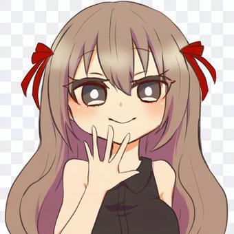 Brown hair long girls illustration Brown hair long girls illustration