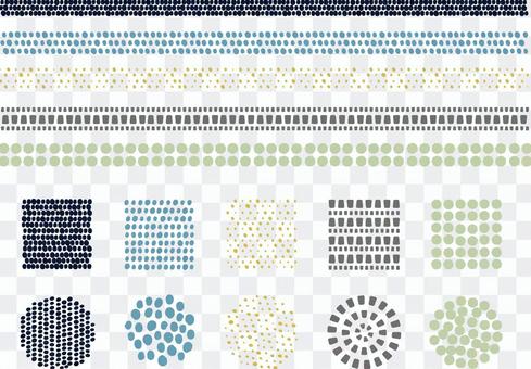 Scandinavian dot material set Scandinavian dot material set