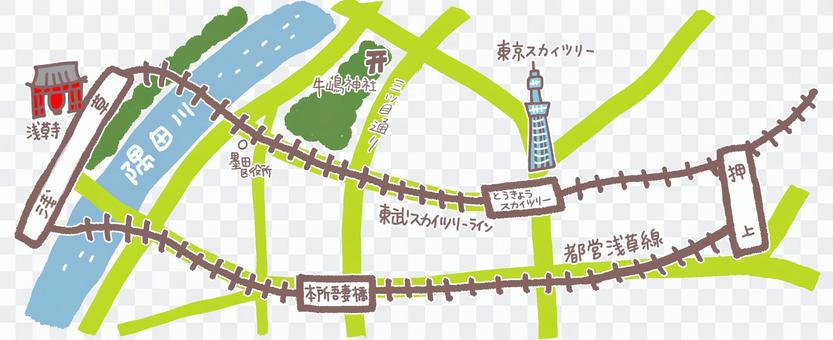 Map of Oshiage Map of Oshiage