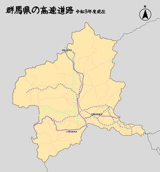 Gunma Prefecture Gunma Expressway Road Gunma Prefecture Gunma Expressway Road